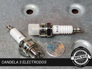 BUJIA CANDELA 3 ELECTRODOS para bicimoto