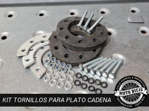 KIT HULE TORNILLOS PLATO CADENA para bicimoto