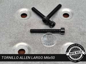 TORNILLO ALLEN LARGO M6x50 para bicimoto